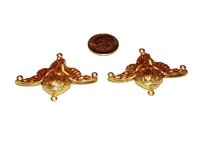 Victorian Style Four Loop Winged Cherub Stampings- Made in USA