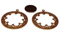 Fancy Brass Pendant -35mm- Made in USA