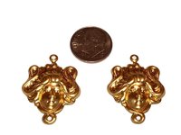 Brass Victorian Style Lady Connectors- 2 Loop -USA