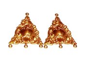 Art Nouveau Style Connectors with 4 Loops- Brass made in USA