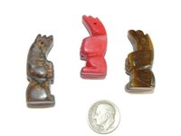 Large Standing Bear Focal Pendant Bead- Semi precious stone