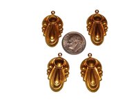 Unique Brass Charms 28x16mm