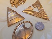 Unique Freeform Vintage Brass Stampings Made in USA Lot
