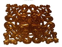 Vintage Raw Brass Ornate Stamping,  Baroque Victorian Floral 57mm x 57mm