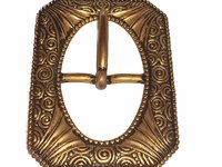 Vintage Brass Fancy Belt Buckle