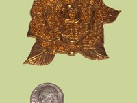 Vintage Decorative Gold Plate Brass Flower Stamping
