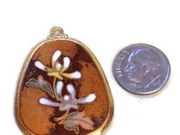 Floral Pattern Cloisonne Pendant