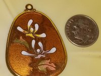 Floral Pattern Cloisonne Pendant
