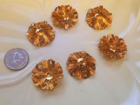 Rose Gold Plated Bead Caps 22mm - Set of 6