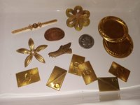 Unique Freeform Vintage Brass Stampings Made in USA Lot