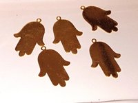 Gold Tone Metal Hand Charms