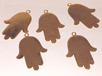 Gold Tone Metal Hand Charms