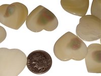 Genuine Mother of Pearl Heart Shaped Pendant 25mm