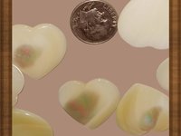 Genuine Mother of Pearl Heart Shaped Pendant 25mm