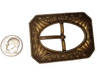 Vintage Brass Fancy Belt Buckle