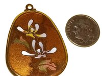 Floral Pattern Cloisonne Pendant
