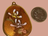 Floral Pattern Cloisonne Pendant
