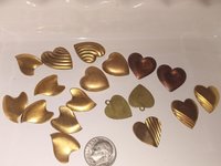 Unique Freeform Vintage Brass Stampings Made in USA Lot