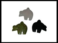 Genuine Stone Bear Pendants: Jewelry Making Set