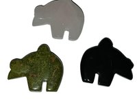 Genuine Stone Bear Pendants: Jewelry Making Set