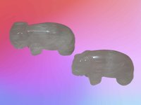 Genuine Rose Quartz Buffalo Beads