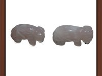 Genuine Rose Quartz Buffalo Beads