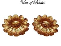Large Brass Flower Stamping- Made in USA