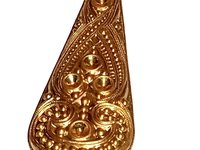 Ornate Brass Stampings Long 78mm Findings- Made in USA
