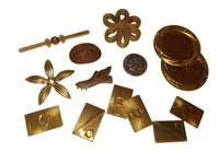 Unique Freeform Vintage Brass Stampings Made in USA Lot