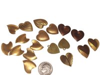 Unique Freeform Vintage Brass Stampings Made in USA Lot