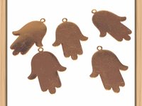 Gold Tone Metal Hand Charms