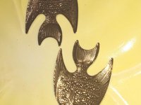 Large Detailed Gold Plated Fish Pendant NOS