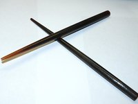 6" Hair sticks, brown horn end-drilled