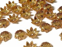Strong Large Solid Brass Filigree Bead Caps- 21mm- Made in USA