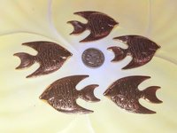 Large Detailed Gold Plated Fish Pendant NOS