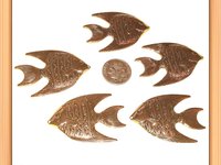 Large Detailed Gold Plated Fish Pendant NOS