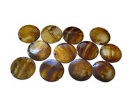 Natural Brown Mother of Pearl Round Pendants