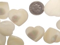Genuine Mother of Pearl Heart Shaped Pendant 25mm