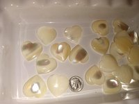 Genuine Mother of Pearl Heart Shaped Pendant 25mm