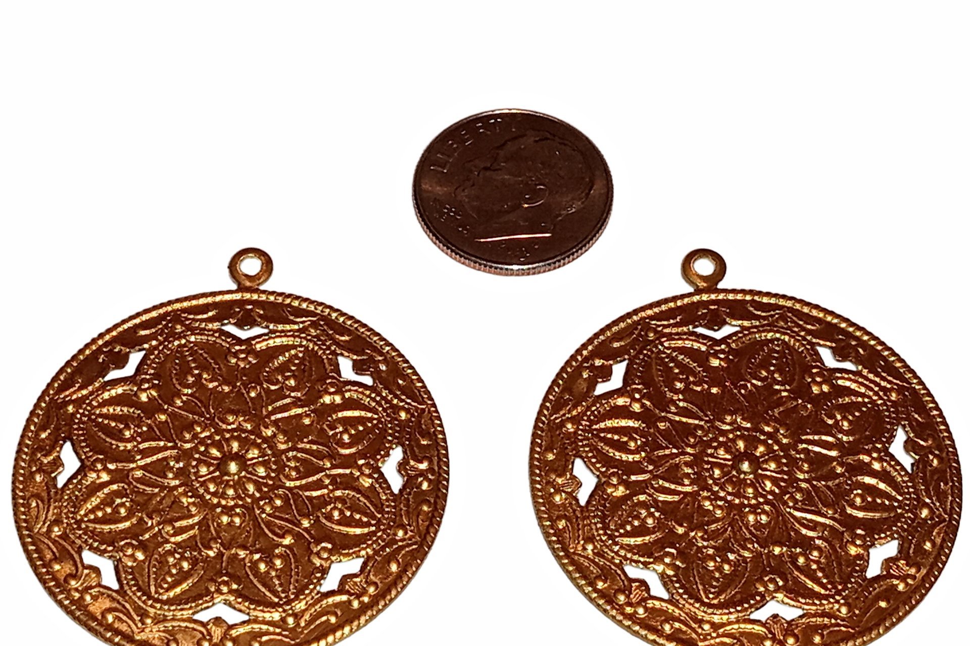 Large 35mm Brass Medallion Pendant - Made in USA