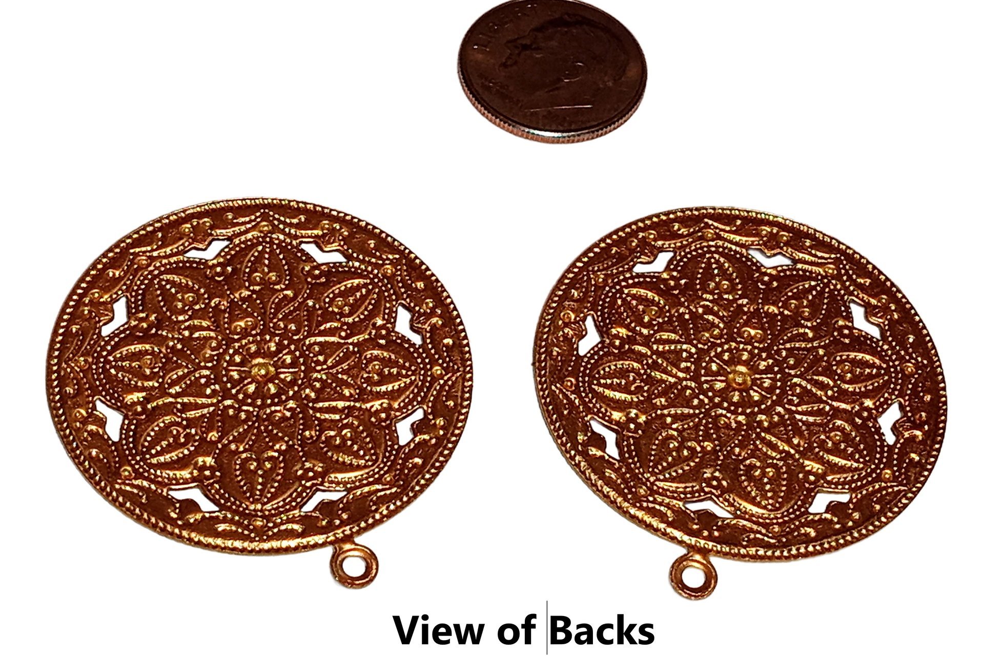 Large 35mm Brass Medallion Pendant - Made in USA