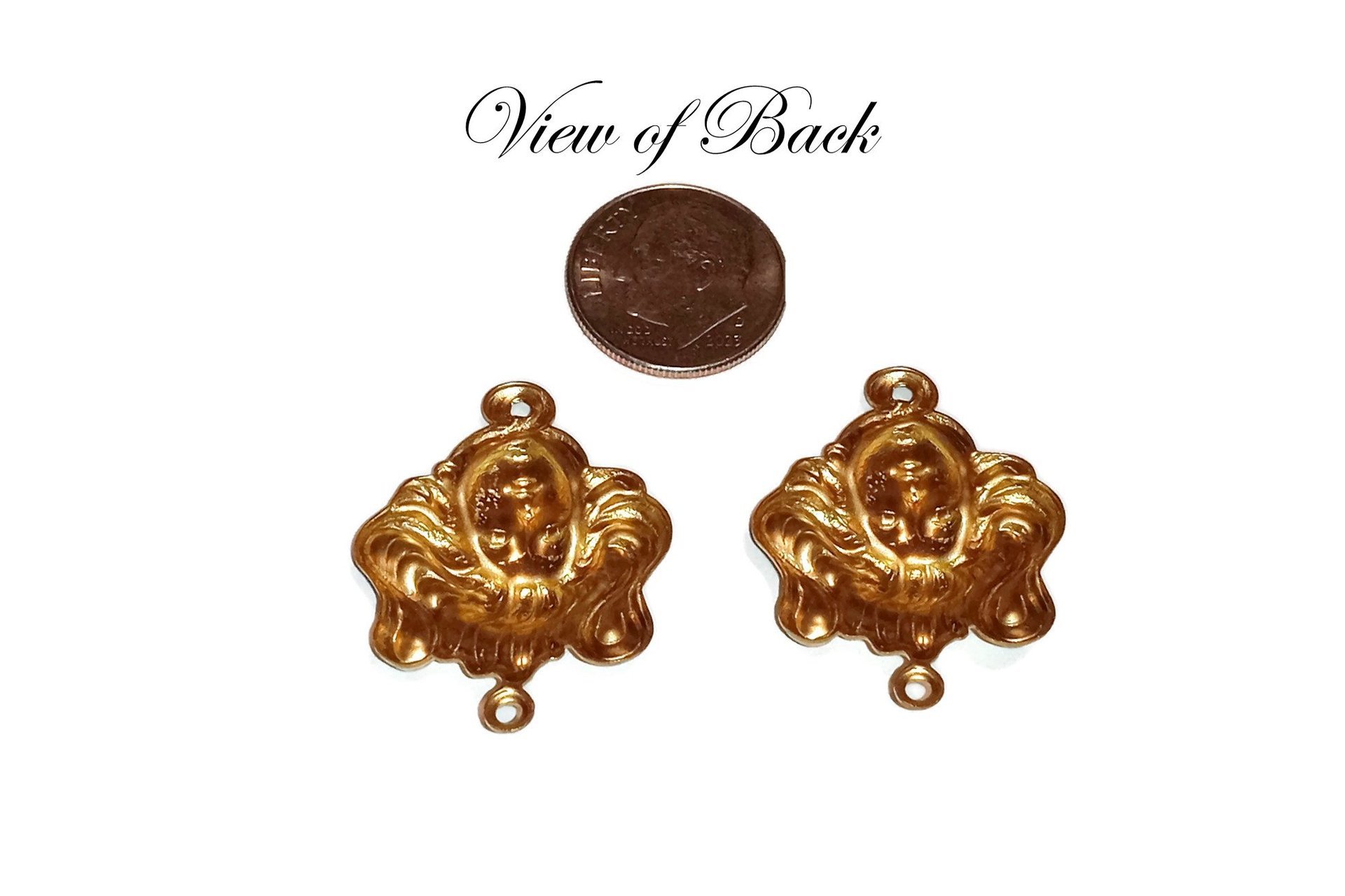 Brass Victorian Style Lady Connectors- 2 Loop -USA