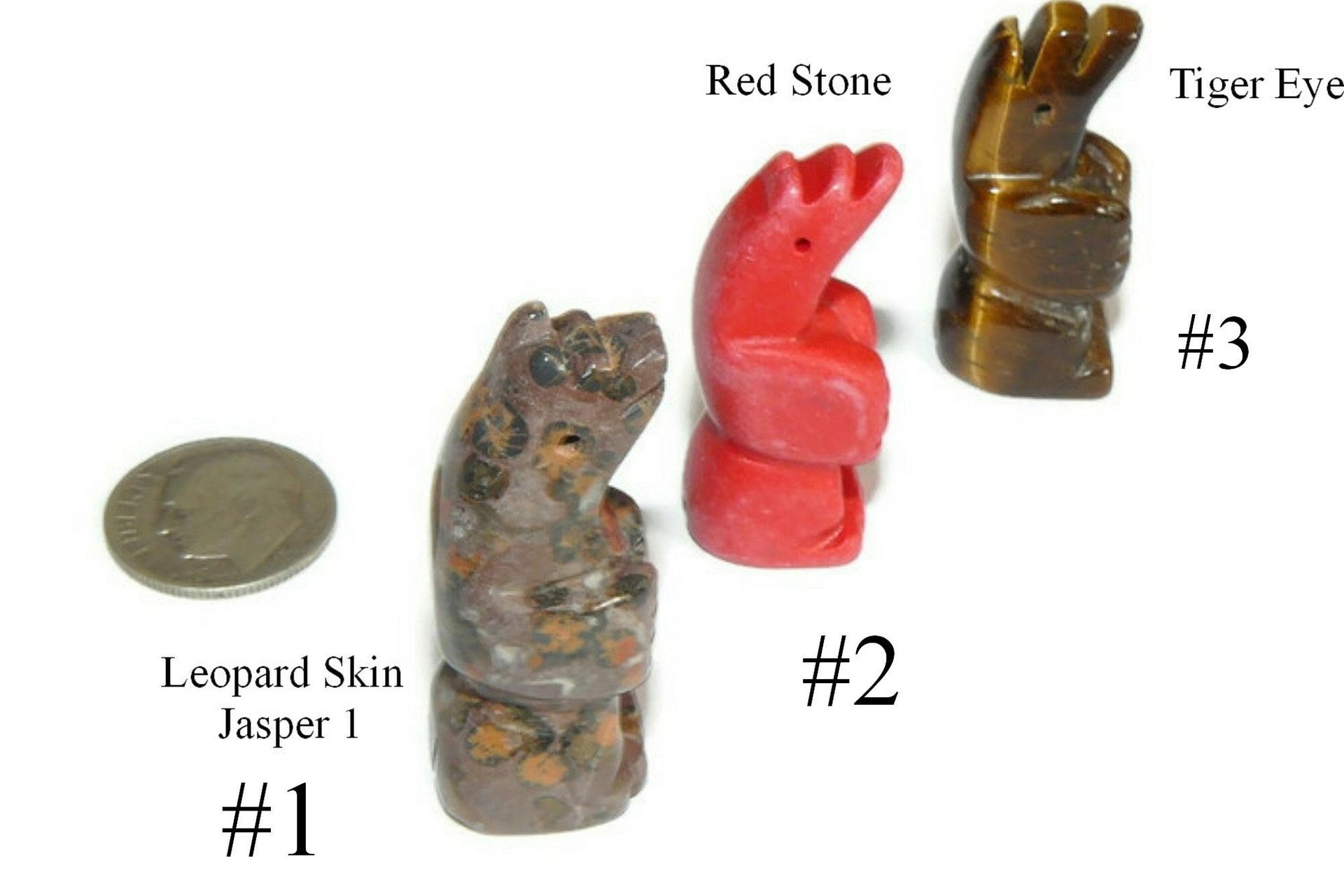 Large Standing Bear Focal Pendant Bead- Semi precious stone