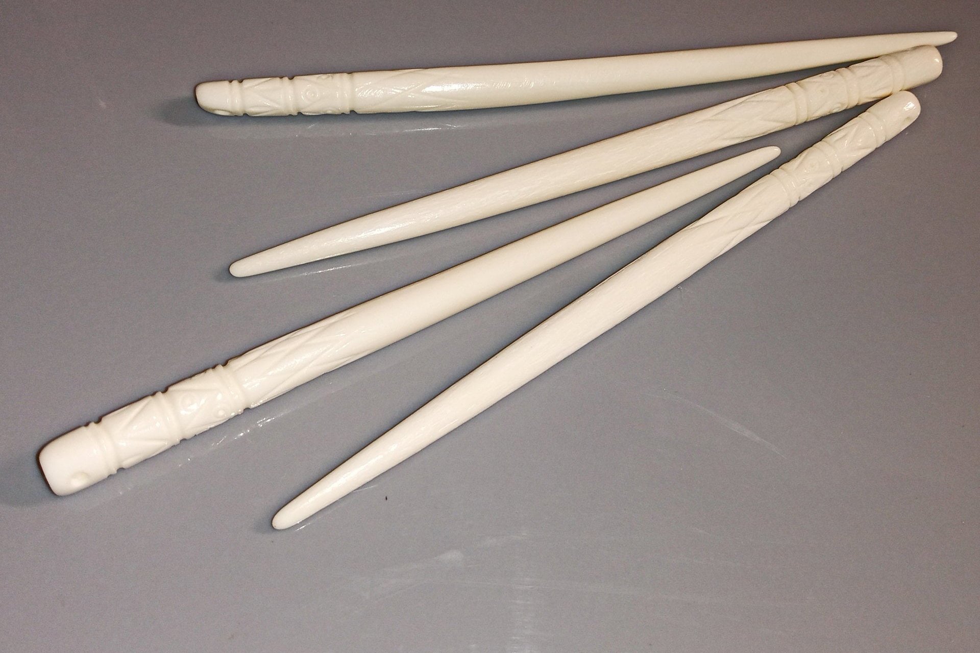 White Bone Tusk Hair Sticks -4 pieces per order