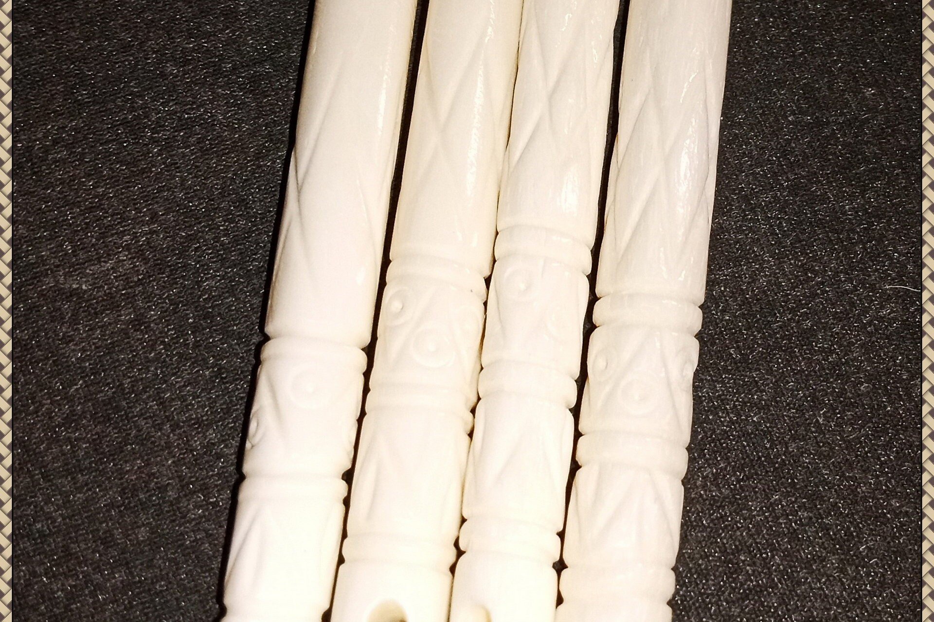 White Bone Tusk Hair Sticks -4 pieces per order