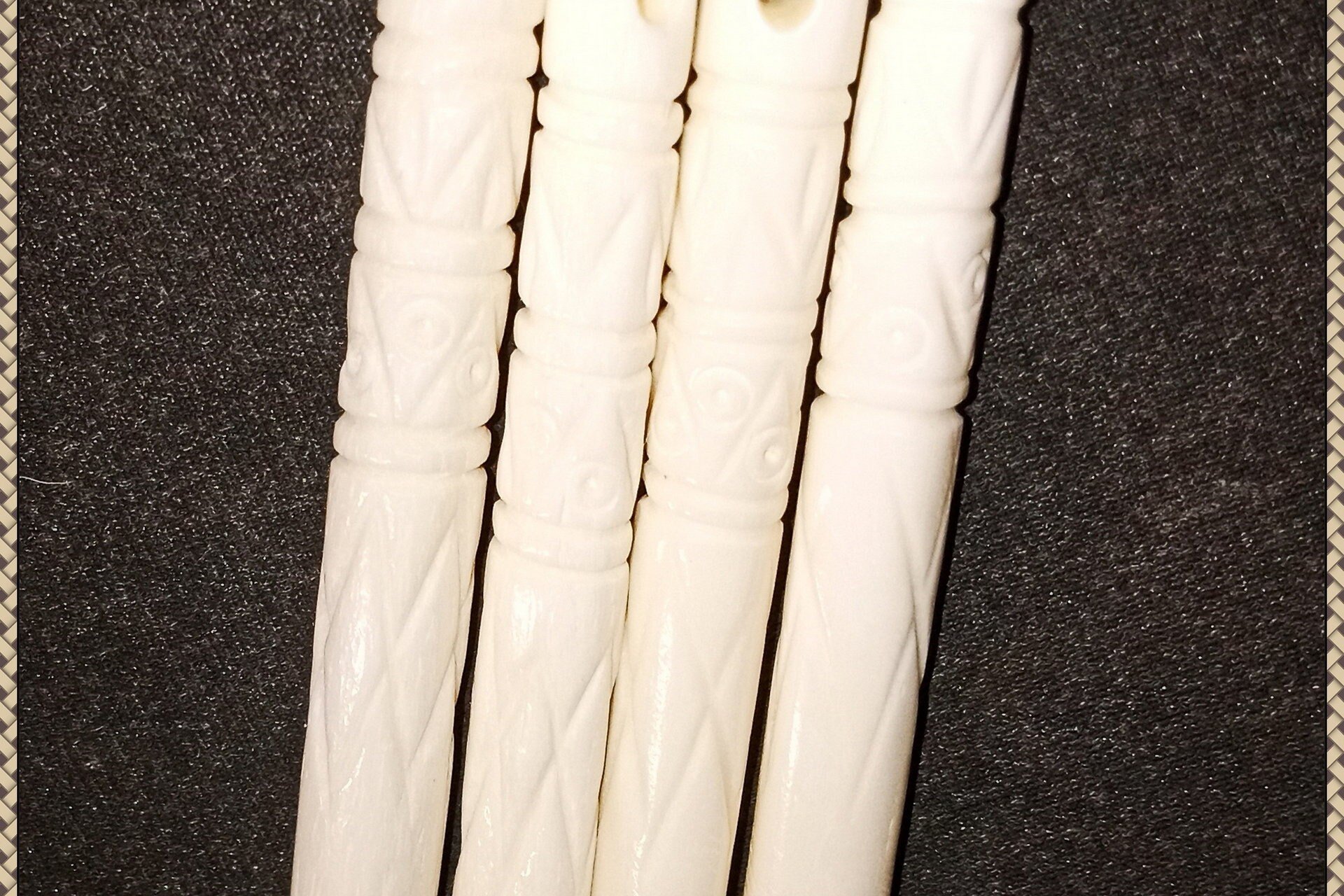 White Bone Tusk Hair Sticks -4 pieces per order