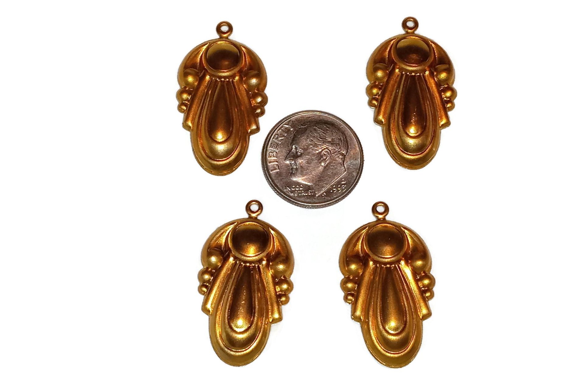 Unique Brass Charms 28x16mm