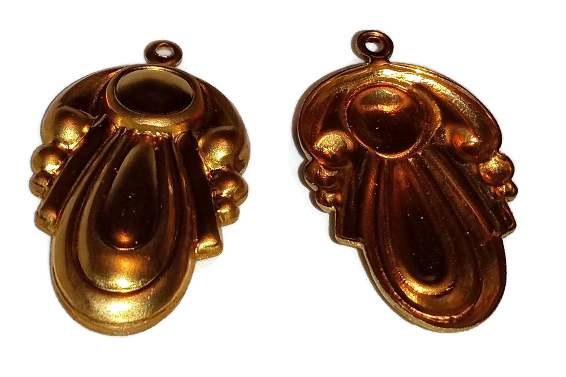 Unique Brass Charms 28x16mm
