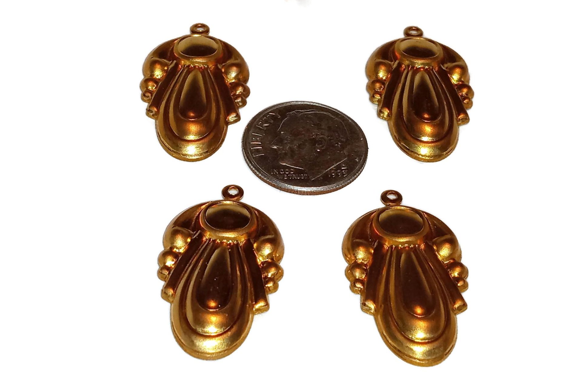 Unique Brass Charms 28x16mm