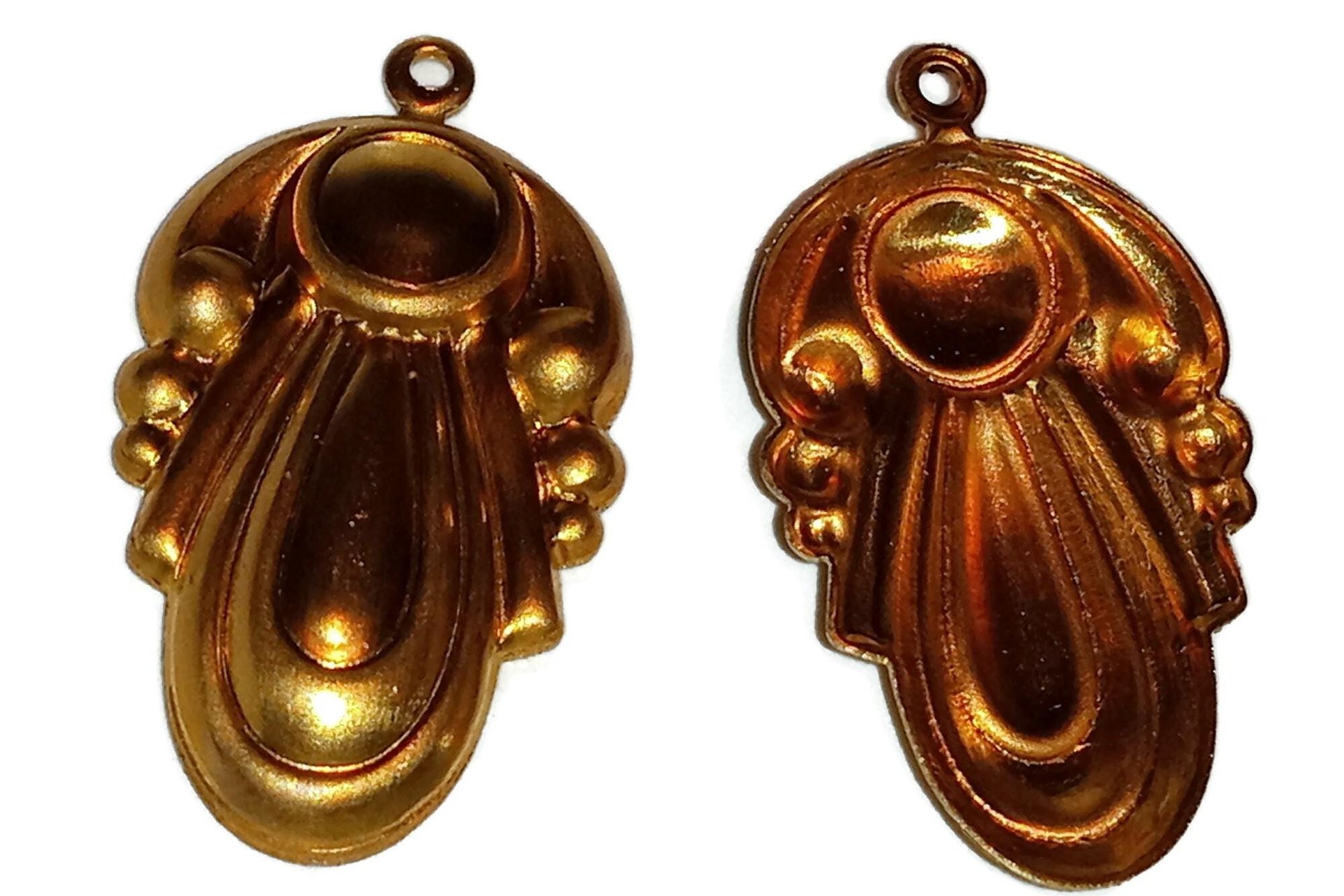 Unique Brass Charms 28x16mm